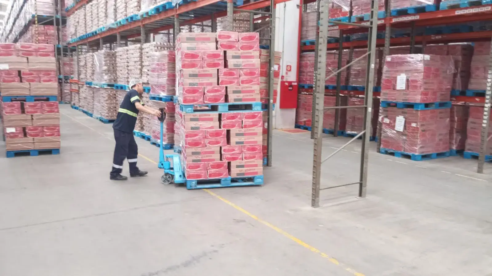 Profissional em linha de produção